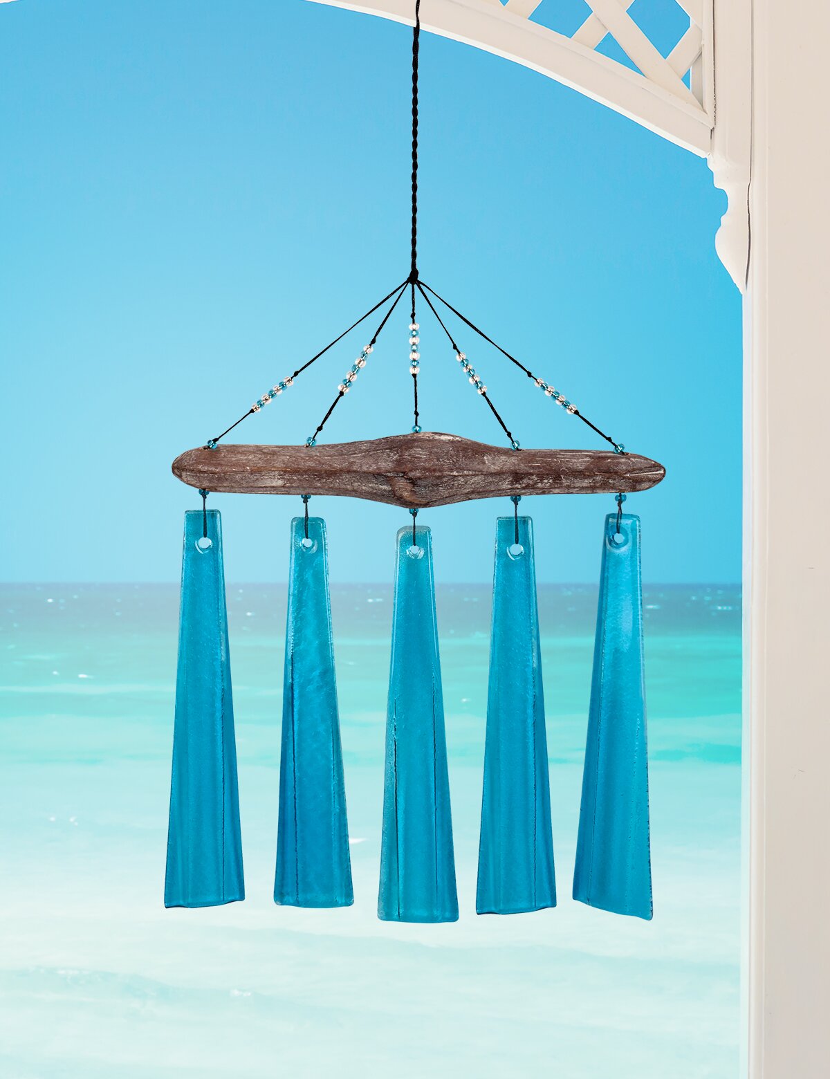 Rosecliff Heights Anders Sea Glass Wind Chime & Reviews
